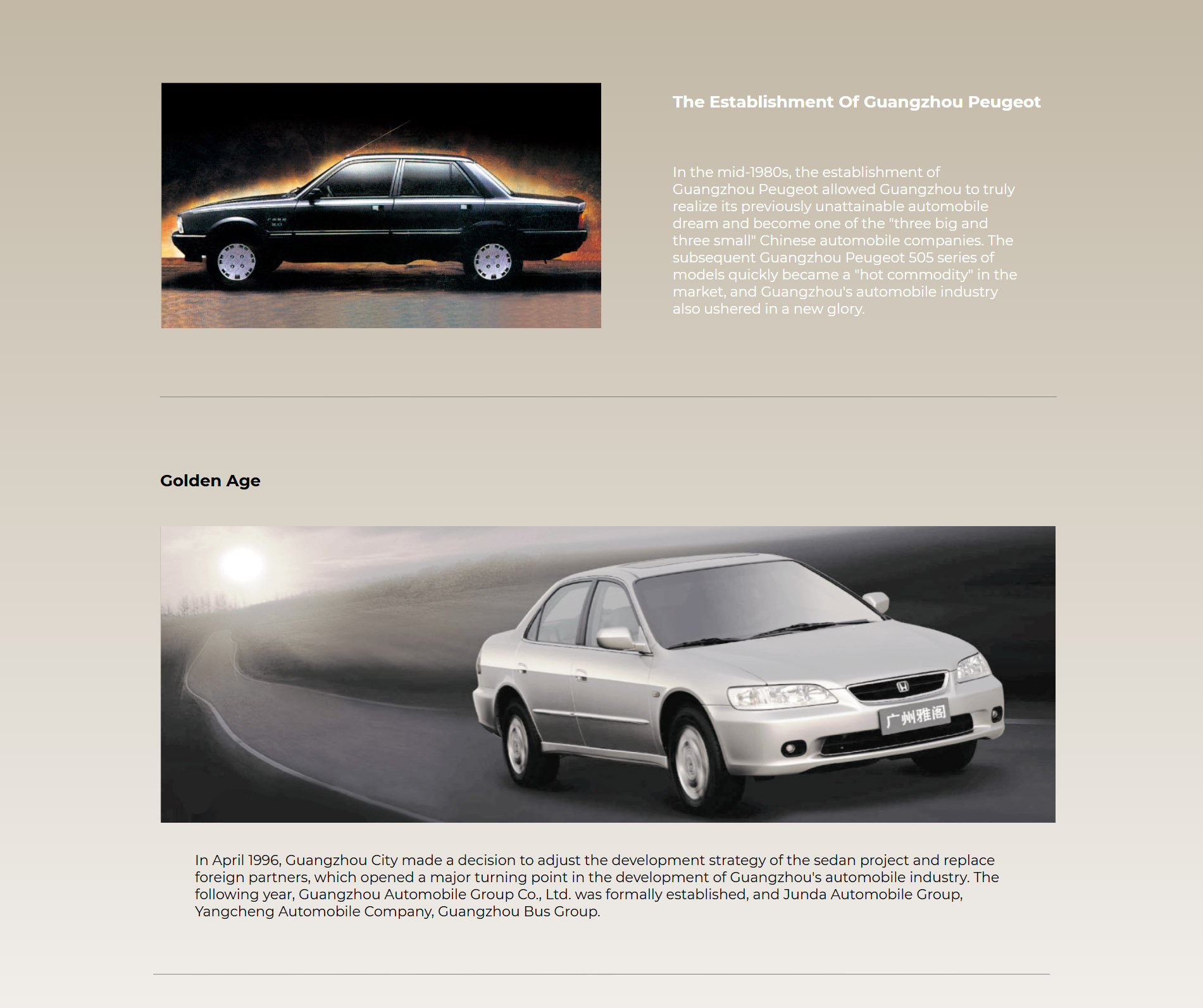 Foundation of Guangzhou Peugeot